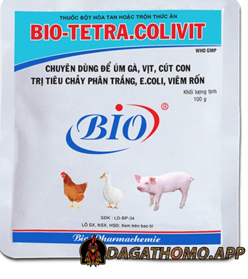 Thuốc bột hòa tan Terra Colivit là cách chữa gà bị phù ở giai đoạn nặng